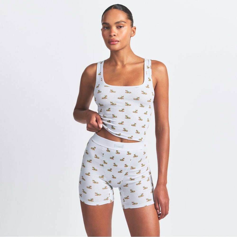 SKIMS Cotton Rib Tank 3-Pack + Cotton Rib Boxer 3-Pack Set